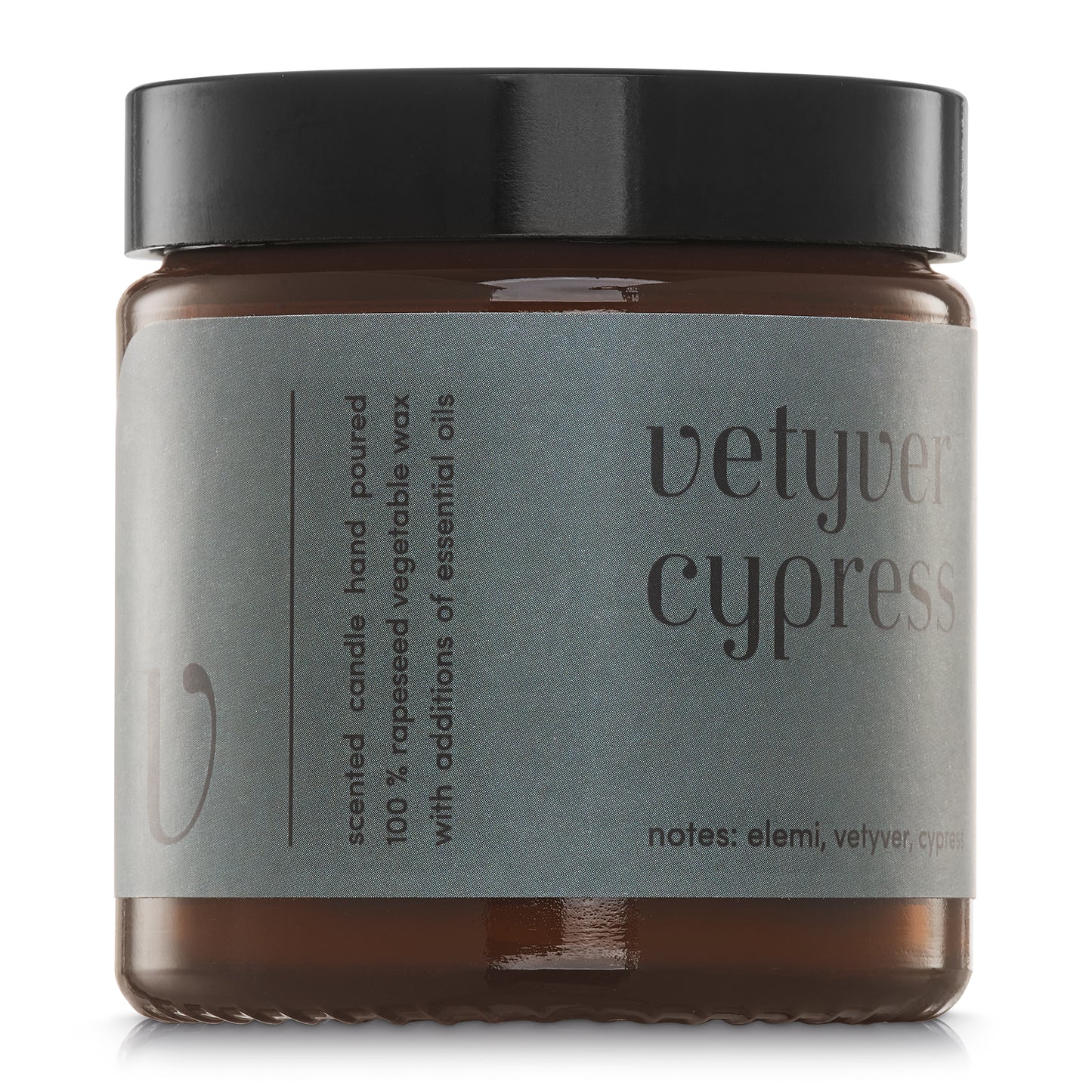 "Vetyver Cypres" scented candle 100% natural rapeseed wax 120g