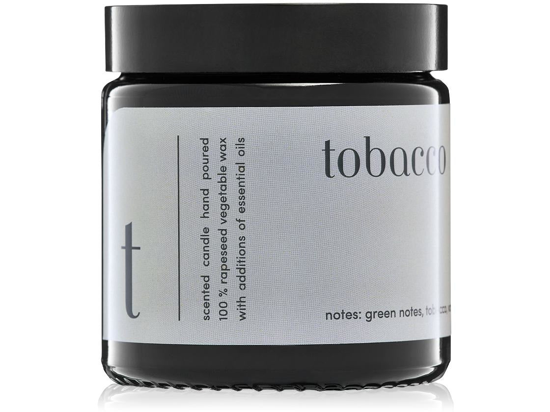"Tobacco" scented candle 100% natural rapeseed wax 120g