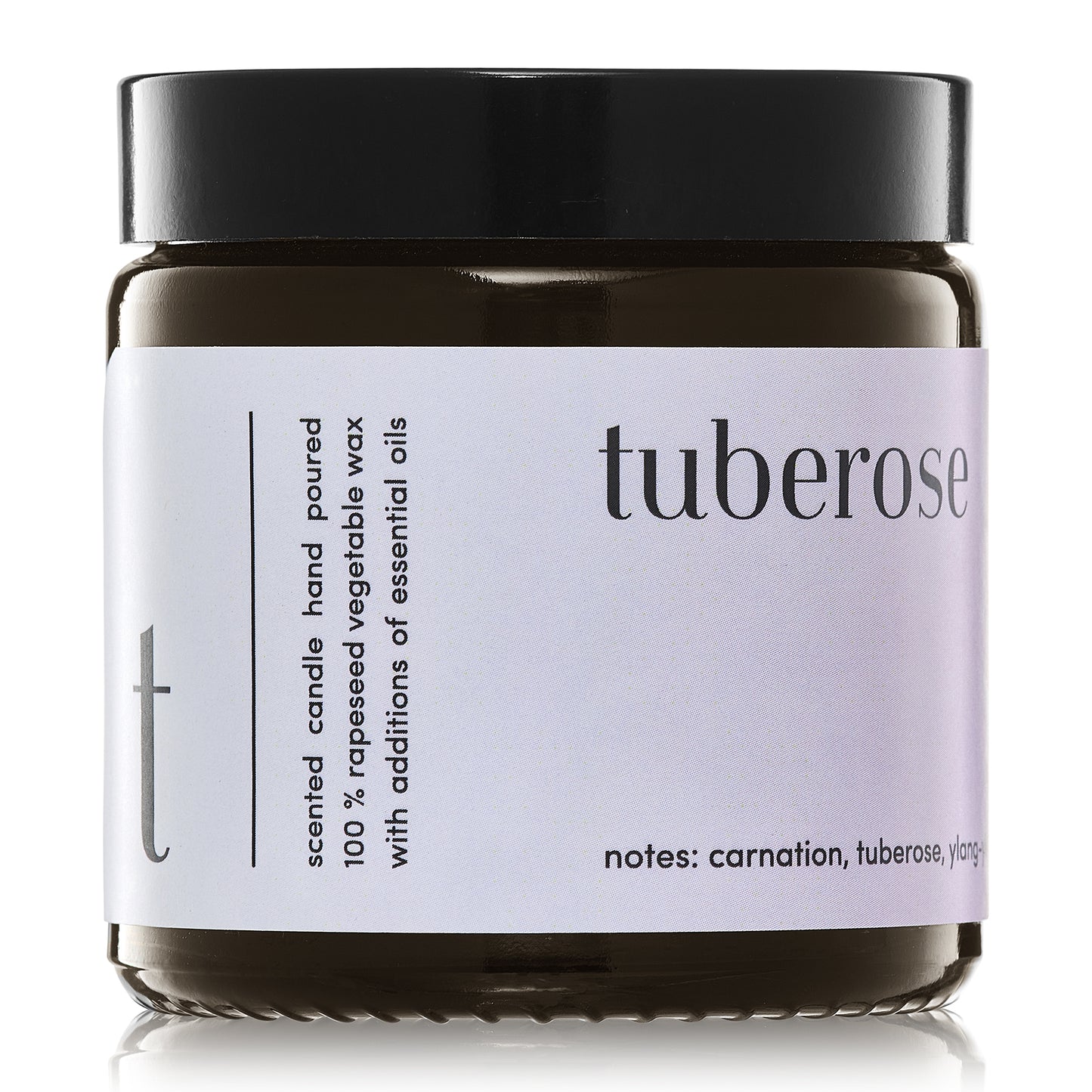"Tuberose" scented candle 100% natural rapeseed wax 120g