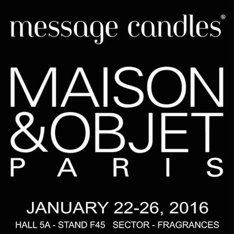 message candles Maison&Objet