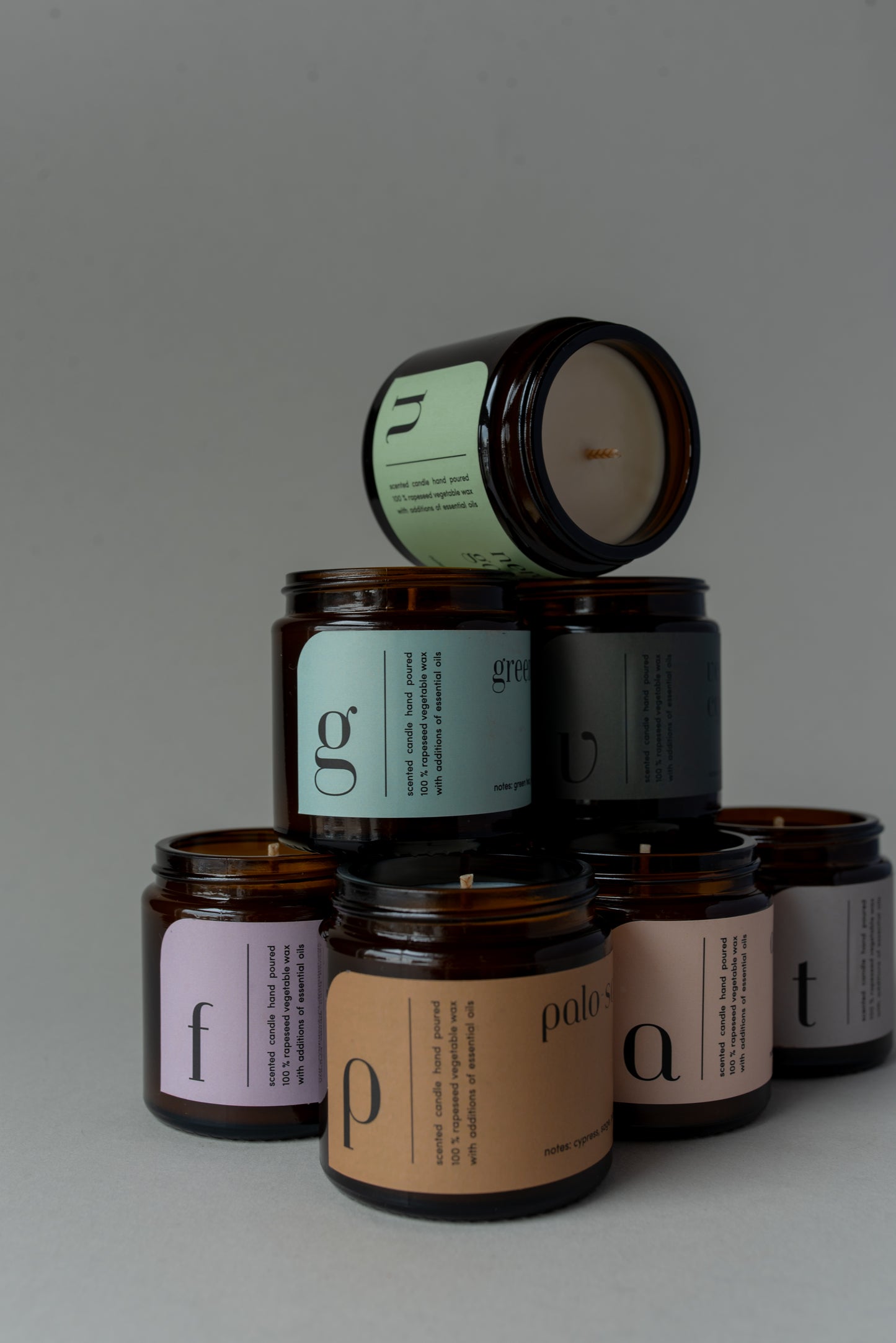 "Patchouli" scented candle 100% natural rapeseed wax 120g