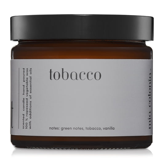"Tobacco" scented candle 100% natural rapeseed wax 250g