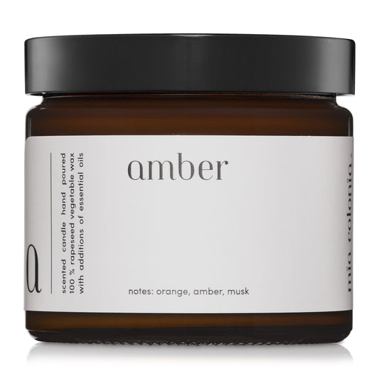 "Amber" scented candle 100% natural rapeseed wax 250g