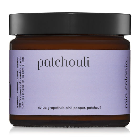 "Patchouli" scented candle 100% natural rapeseed wax 250g