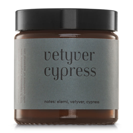 Scented candle minimal Vetyver & Cypress