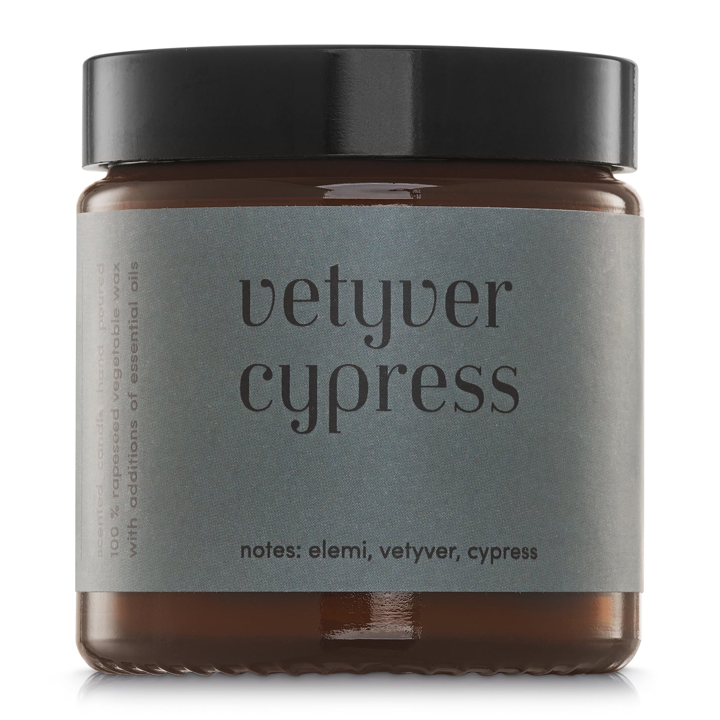 "Vetyver Cypres" scented candle 100% natural rapeseed wax 120g