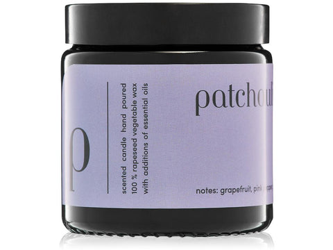 Scented candle minimal Patchouli